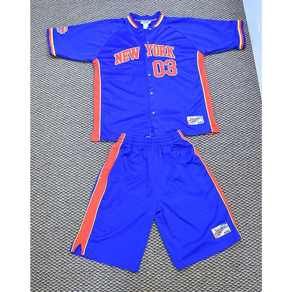 Vintage Buda Bean Budabean Sz 2XL Sportswear NYC Sports Jersey & Shorts Hip Hop - Picture 2 of 12